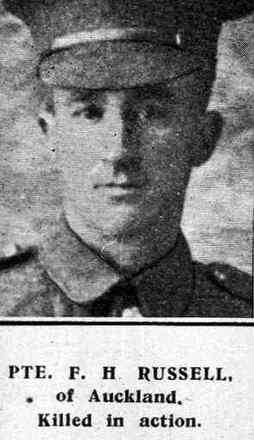 Portrait of Private Frederick Hugh Russell