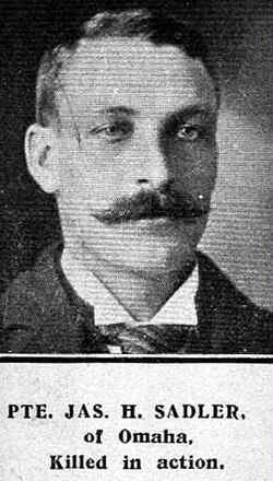 Portrait of Private James Henry Sadler