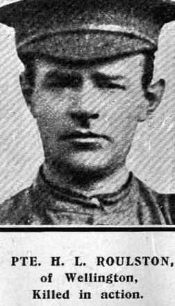Portrait of Rifleman Herbert Lewis Roulston