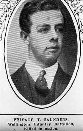 Portrait of Private Thomas Ernest Saunders