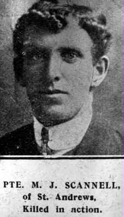 Portrait of Private Michael James Scannell