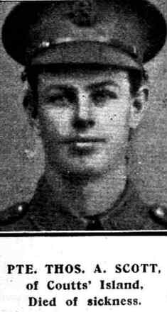 Portrait of Private Thomas Alexander Scott