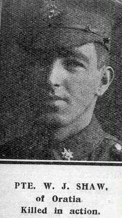 Portrait of Private William John Shaw