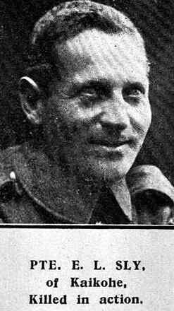 Portrait of Private Ernest Lawrence Sly
