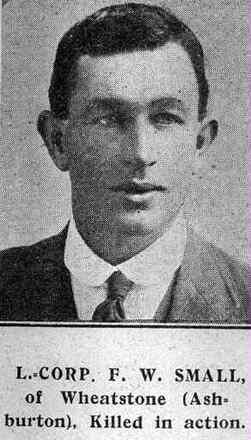 Portrait of Lance Corporal Frederick William Small