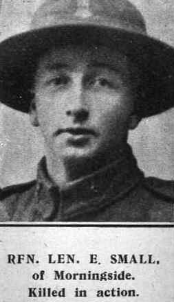 Portrait of Rifleman Leonard Ernest Small