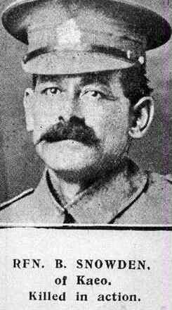 Portrait of Rifleman Bertram Snowden