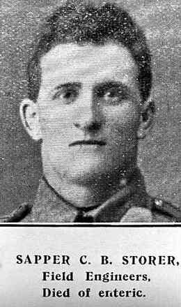 Portrait of Sapper Charles Bernard Storer