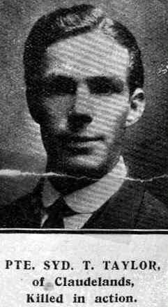 Portrait of Private Sydney Thomas Taylor