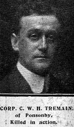Portrait of Private Cecil William Harvey Tremain