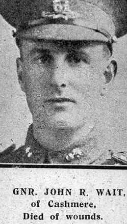 Portrait of Gunner John Reginald Wait