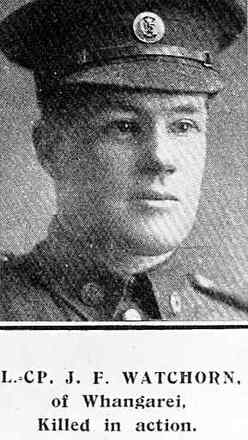 Portrait of Lance Corporal John Frederick Watchorn