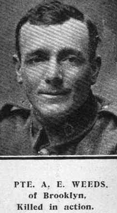 Portrait of Private Arthur Ernest Weeds