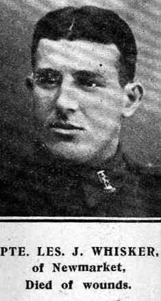 Portrait of Corporal Leslie John Whisker