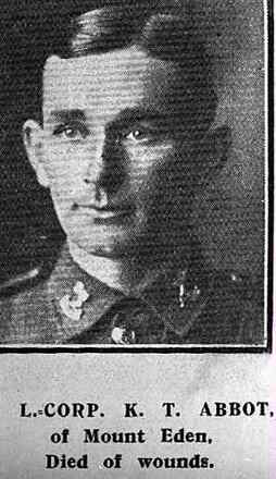Portrait of Lance Corporal Kenneth Ferris Abbot