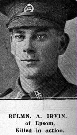 Portrait of Rifleman Augustus Irving