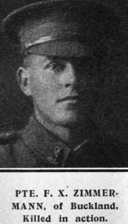 Portrait of Private Francis Xavier Zimmerman