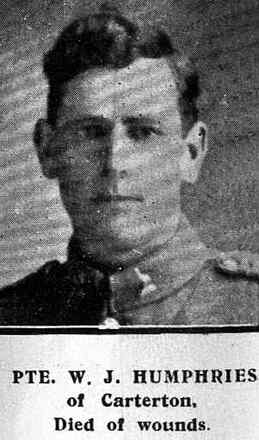 Portrait of Private Walter John Humphries