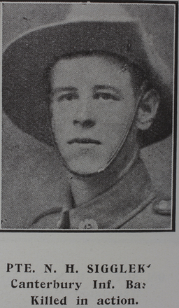 Portrait of Private Norman Harold Sigglekow