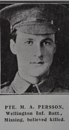 Portrait of Private Martin Andrew Persson