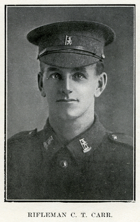 Portrait of Private Charles Thomas Carr