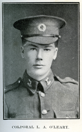 Portrait of Corporal Leslie Arthur O'leary