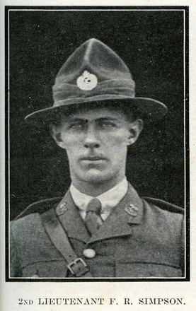 Portrait of Second Lieutenant Frank Richard Simpson