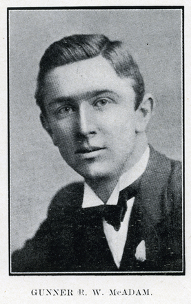 Portrait of Gunner Roland William Mcadam