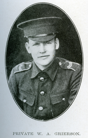 Portrait of Private Walter Alexander Grierson