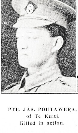Portrait of Private James Poutawera