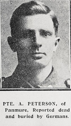 Portrait of Private Archie Peterson