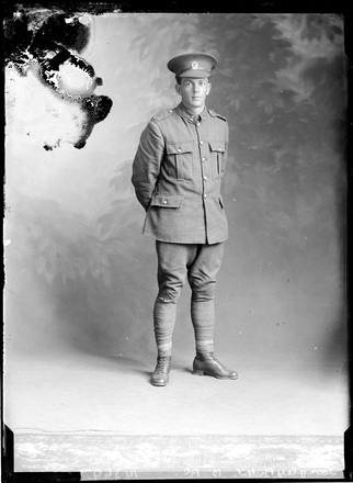 Portrait of Rifleman Hubert Theodore Langley