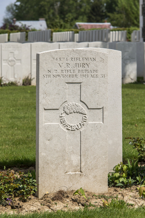 Portrait of Rifleman Vernon Richard Jury