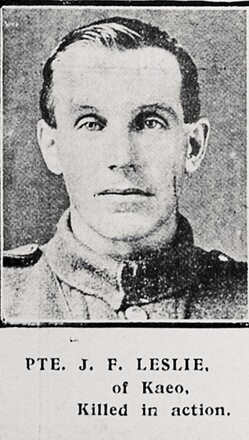 Portrait of Rifleman James Francis Leslie